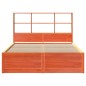 vidaXL Giroletto senza Materasso Marrone Cera 150x200 cm Legno di Pino vidaXL Giroletto senza Materasso Marrone Cera 150x200 cm Legno di Pino