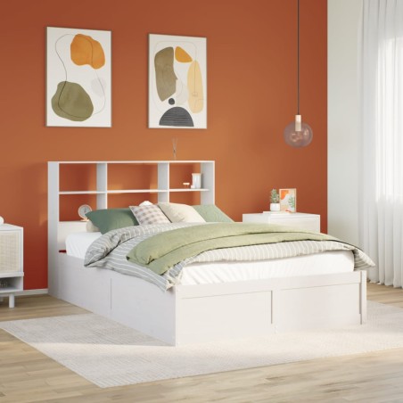 vidaXL Giroletto senza Materasso Bianco 140x200 cm Legno Massello Pino