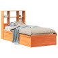 vidaXL Giroletto senza Materasso Marrone Cera 100x200 cm Legno di Pino vidaXL Giroletto senza Materasso Marrone Cera 100x200 cm Legno di Pino