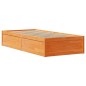 vidaXL Giroletto senza Materasso Marrone Cera 100x200 cm Legno di Pino vidaXL Giroletto senza Materasso Marrone Cera 100x200 cm Legno di Pino