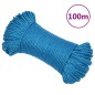Corda da Lavoro Blu 3 mm 100 m in Polipropilene