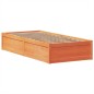 vidaXL Giroletto senza Materasso Marrone Cera 90x200 cm Massello Pino