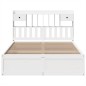vidaXL Letto senza Materasso Bianco 140x190 cm Legno Massello di Pino
