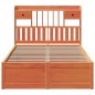 vidaXL Letto senza Materasso Marrone Cera 135x190 cm in Legno di Pino