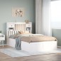 vidaXL Letto senza Materasso Bianco 120x190 cm Legno Massello di Pino vidaXL Letto senza Materasso Bianco 120x190 cm Legno Massello di Pino