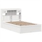vidaXL Letto senza Materasso Bianco 120x190 cm Legno Massello di Pino vidaXL Letto senza Materasso Bianco 120x190 cm Legno Massello di Pino