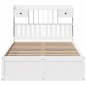 vidaXL Letto senza Materasso Bianco 120x190 cm Legno Massello di Pino vidaXL Letto senza Materasso Bianco 120x190 cm Legno Massello di Pino