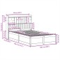vidaXL Letto senza Materasso Bianco 120x190 cm Legno Massello di Pino vidaXL Letto senza Materasso Bianco 120x190 cm Legno Massello di Pino