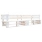 vidaXL Divano da Giardino a 2 Posti su Pallet Bianco in Legno vidaXL Divano da Giardino a 2 Posti su Pallet Bianco in Legno