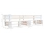 vidaXL Divano da Giardino a 2 Posti su Pallet Bianco in Legno vidaXL Divano da Giardino a 2 Posti su Pallet Bianco in Legno