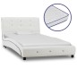 vidaXL Letto con Materasso Memory Foam Bianco in Similpelle 90x200 cm vidaXL Letto con Materasso Memory Foam Bianco in Similpelle 90x200 cm