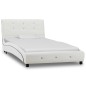 vidaXL Letto con Materasso Memory Foam Bianco in Similpelle 90x200 cm vidaXL Letto con Materasso Memory Foam Bianco in Similpelle 90x200 cm