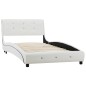 vidaXL Letto con Materasso Memory Foam Bianco in Similpelle 90x200 cm vidaXL Letto con Materasso Memory Foam Bianco in Similpelle 90x200 cm