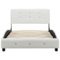 vidaXL Letto con Materasso Memory Foam Bianco in Similpelle 90x200 cm vidaXL Letto con Materasso Memory Foam Bianco in Similpelle 90x200 cm