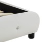 vidaXL Letto con Materasso Memory Foam Bianco in Similpelle 90x200 cm vidaXL Letto con Materasso Memory Foam Bianco in Similpelle 90x200 cm
