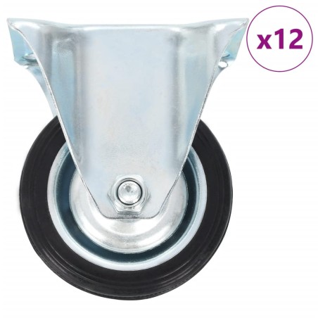 vidaXL Rotelle Fisse 12 pz 75 mm