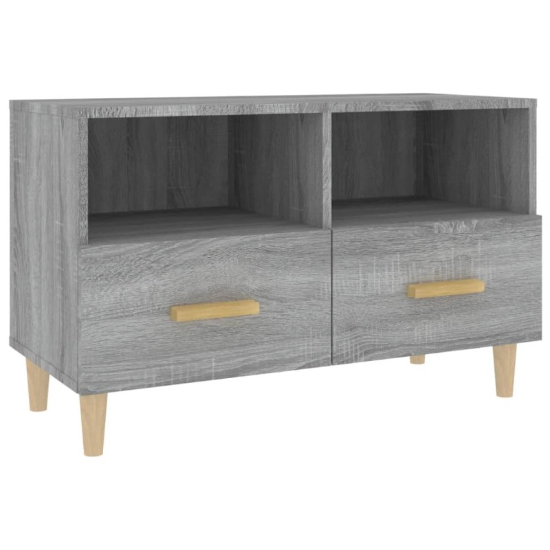 Mobile Porta TV Grigio Sonoma 80x36x50 cm in Legno Multistrato Mobile Porta TV Grigio Sonoma 80x36x50 cm in Legno Multistrato