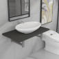 vidaXL Set Mobili da Bagno 2 pz Ceramica Grigio vidaXL Set Mobili da Bagno 2 pz Ceramica Grigio