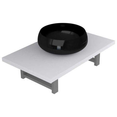 vidaXL Set Mobili da Bagno 2 pz Ceramica Bianco