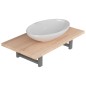 vidaXL Set Mobili da Bagno 2 pz Ceramica Rovere vidaXL Set Mobili da Bagno 2 pz Ceramica Rovere