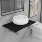 vidaXL Set Mobili da Bagno 2 pz Ceramica Nero vidaXL Set Mobili da Bagno 2 pz Ceramica Nero