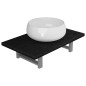 vidaXL Set Mobili da Bagno 2 pz Ceramica Nero vidaXL Set Mobili da Bagno 2 pz Ceramica Nero