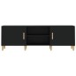 Mobile Porta TV Nero 150x30x50 cm in Legno Multistrato Mobile Porta TV Nero 150x30x50 cm in Legno Multistrato