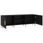 Mobile Porta TV Nero 150x30x50 cm in Legno Multistrato Mobile Porta TV Nero 150x30x50 cm in Legno Multistrato
