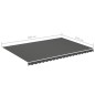 vidaXL Tessuto di Ricambio Tenda da Sole Antracite 5x3,5 m vidaXL Tessuto di Ricambio Tenda da Sole Antracite 5x3,5 m