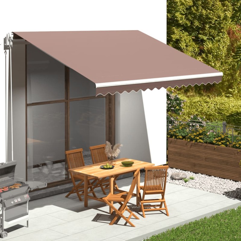 vidaXL Tessuto di Ricambio per Tenda da Sole Marrone 4x3,5 m vidaXL Tessuto di Ricambio per Tenda da Sole Marrone 4x3,5 m