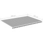 vidaXL Tessuto di Ricambio Tenda da Sole Antracite e Bianco 5x3,5 m vidaXL Tessuto di Ricambio Tenda da Sole Antracite e Bianco 5x3,5 m