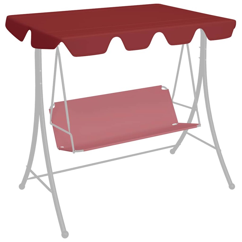 vidaXL Baldacchino per Dondolo Giardino Rosso Vino 188/168x145/110 cm vidaXL Baldacchino per Dondolo Giardino Rosso Vino 188/168x145/110 cm