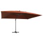 vidaXL Ombrellone a Sbalzo con LED Terracotta 400x300 cm vidaXL Ombrellone a Sbalzo con LED Terracotta 400x300 cm