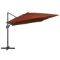 vidaXL Ombrellone a Sbalzo con LED Terracotta 400x300 cm vidaXL Ombrellone a Sbalzo con LED Terracotta 400x300 cm