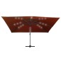 vidaXL Ombrellone a Sbalzo con LED Terracotta 400x300 cm vidaXL Ombrellone a Sbalzo con LED Terracotta 400x300 cm