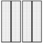 vidaXL Tende Antimosche 2 pz per Porte con Magneti Nere 220x110 cm vidaXL Tende Antimosche 2 pz per Porte con Magneti Nere 220x110 cm
