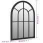 vidaXL Specchio da Giardino Nero 60x45 cm in Ferro per Uso Esterno vidaXL Specchio da Giardino Nero 60x45 cm in Ferro per Uso Esterno