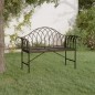 vidaXL Panca da Giardino a 2 Posti 128 cm Nera in Acciaio vidaXL Panca da Giardino a 2 Posti 128 cm Nera in Acciaio