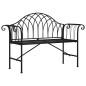 vidaXL Panca da Giardino a 2 Posti 128 cm Nera in Acciaio vidaXL Panca da Giardino a 2 Posti 128 cm Nera in Acciaio