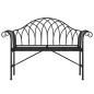vidaXL Panca da Giardino a 2 Posti 128 cm Nera in Acciaio vidaXL Panca da Giardino a 2 Posti 128 cm Nera in Acciaio