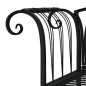 vidaXL Panca da Giardino a 2 Posti 128 cm Nera in Acciaio vidaXL Panca da Giardino a 2 Posti 128 cm Nera in Acciaio