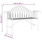 vidaXL Panca da Giardino a 2 Posti 128 cm Nera in Acciaio vidaXL Panca da Giardino a 2 Posti 128 cm Nera in Acciaio