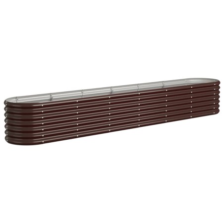 vidaXL Letto Giardino Acciaio Verniciato a Polvere 260x40x36cm Marrone
