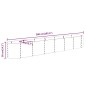 vidaXL Letto Giardino Acciaio Verniciato a Polvere 260x40x36cm Marrone vidaXL Letto Giardino Acciaio Verniciato a Polvere 260x40x36cm Marrone