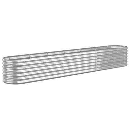 vidaXL Letto Giardino Acciaio Verniciato a Polvere 260x40x36cm Argento