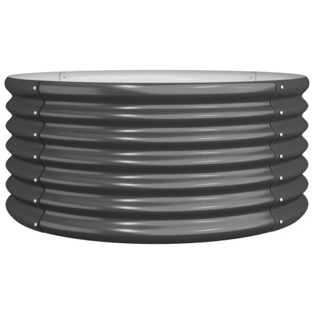 vidaXL Vaso Giardino Acciaio Verniciato a Polvere 80x80x36cm Antracite