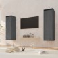 Pensili Grigi 2 pz 30x30x100 cm in Legno Massello di Pino Pensili Grigi 2 pz 30x30x100 cm in Legno Massello di Pino