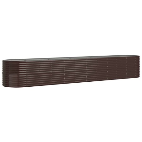 vidaXL Letto Giardino Acciaio Verniciato a Polvere 440x80x68cm Marrone