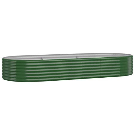 vidaXL Letto Giardino Acciaio Verniciato a Polvere 249x100x36 cm Verde