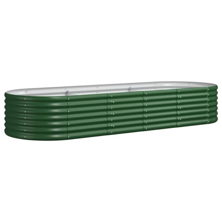vidaXL Letto Giardino Acciaio Verniciato a Polvere 224x80x36 cm Verde